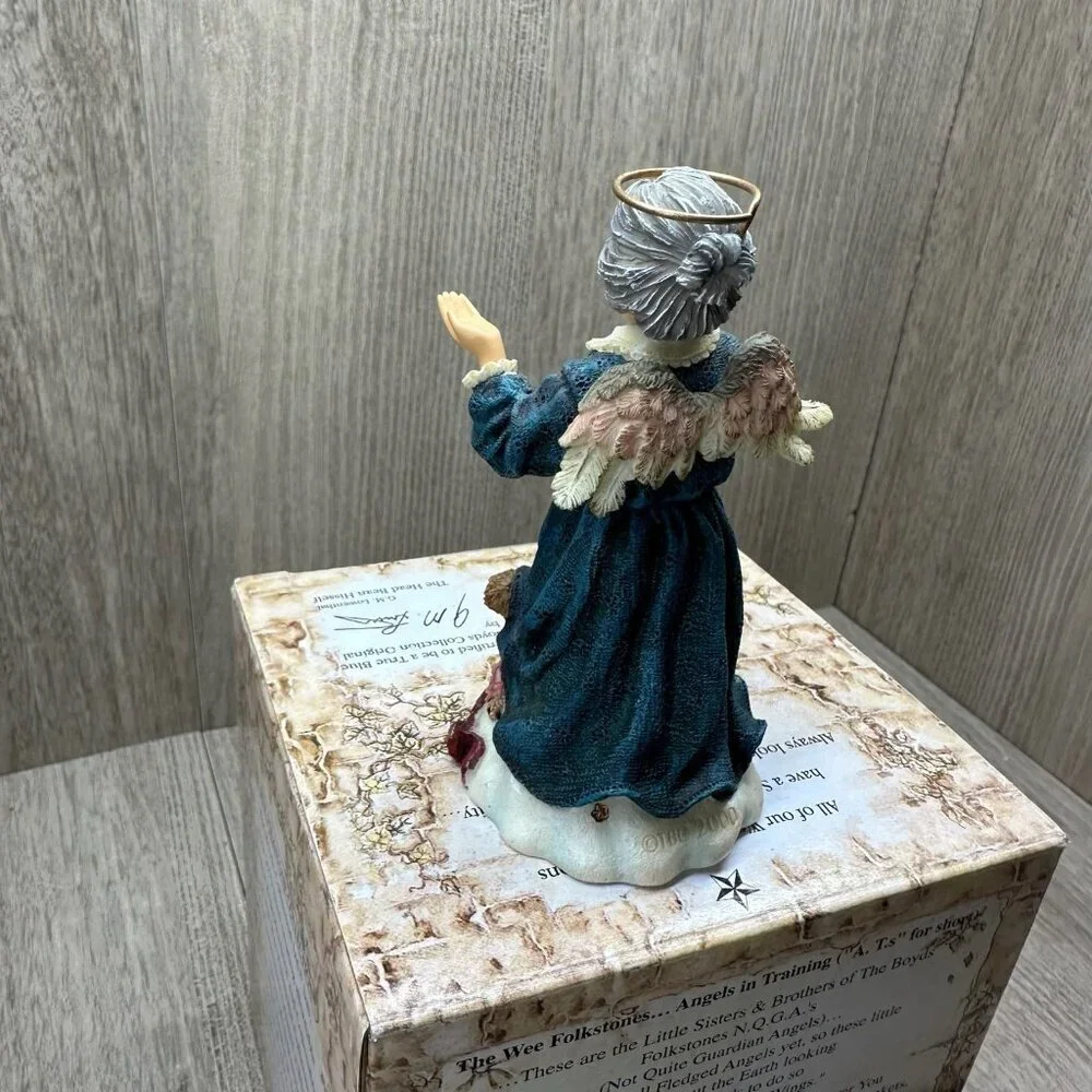 Boyds Bears The Wee Folkstone Collection Nana Angelbless Resin Handmade # 36009